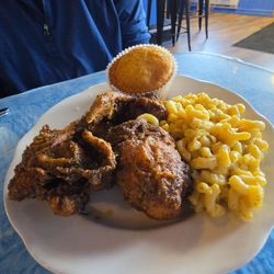Big T’z House Of Soul - Jerk Chicken with Mac n Cheese and Cornbread