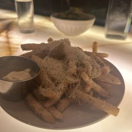 Truffles fries. Truffles fries.