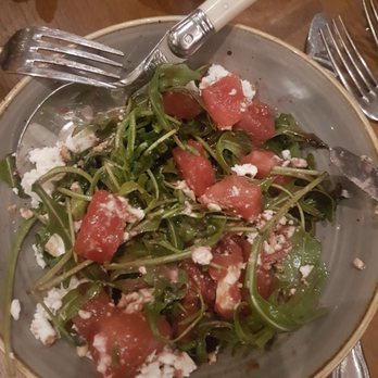 Hush - Watermelon and feta salad - Bars Near Me - London, XGL Hush - Watermelon and feta salad - Bars Near Me - London, XGL