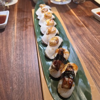 Kata Robata - Hamachi quail egg nigiri  Fois gras - Sushi Bars Near Me - Houston, Texas