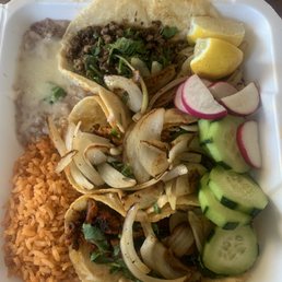 3 taco combo with handmade tortillas