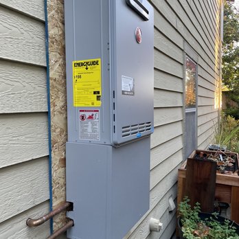 SoftCity - Tankless water heater installed outdoor - Water Heater Installation/Repair Near Me SoftCity - Tankless water heater installed outdoor - Water Heater Installation/Repair Near Me