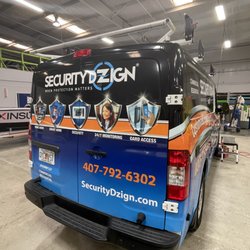 Media 1 - Full vehicle wrap for Security Dzine Group work van, rear doors