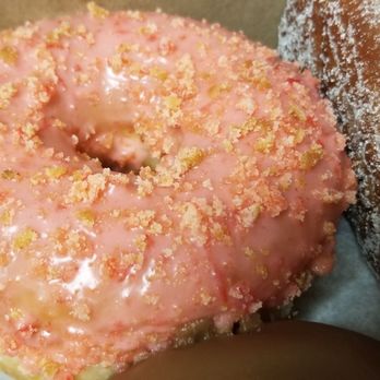 Bakersfield Donut Co - Strawberry Cherry Cheesecake (I think). 5 stars!!! - Donuts Near Me - Bakersfield, California Bakersfield Donut Co - Strawberry Cherry Cheesecake (I think). 5 stars!!! - Donuts Near Me - Bakersfield, California