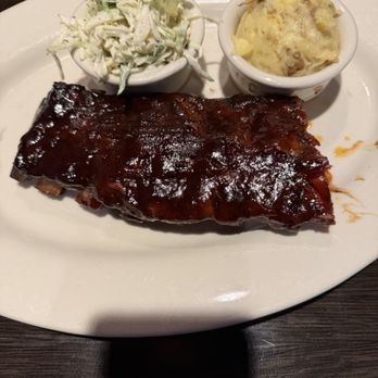 Weber Grill Restaurant - Baby back ribs, two sides selected-garlic mash and cole slaw - Barbeque Near Me - Chicago, Illinois Weber Grill Restaurant - Baby back ribs, two sides selected-garlic mash and cole slaw - Barbeque Near Me - Chicago, Illinois