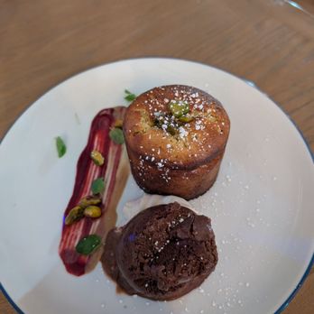 Basta - White Chocolate Pistachio Lava Cake - Salad Near Me - Thousand Oaks, California Basta - White Chocolate Pistachio Lava Cake - Salad Near Me - Thousand Oaks, California