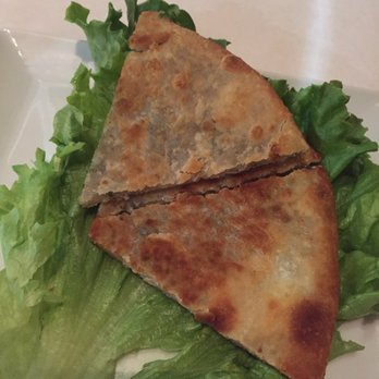 Chef Yu - Scallion pancake - this tastes super weird and cake-y - Szechuan Near Me - New York, New York