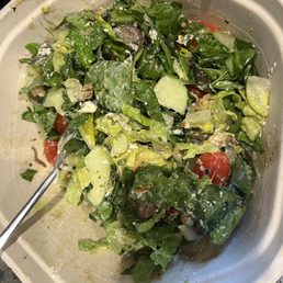 Salad that is contaminated with spinach - which was not part of my order as I am HIGHLY allergic to.