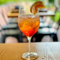 Max and Butters - When summer calls for aperol spritz's on the patio.
