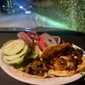 El Nuevo Pedimento - Taco assortment with condiments - asada, al pastor, chorizo, costilla - Mexican Near Me El Nuevo Pedimento - Taco assortment with condiments - asada, al pastor, chorizo, costilla - Mexican Near Me