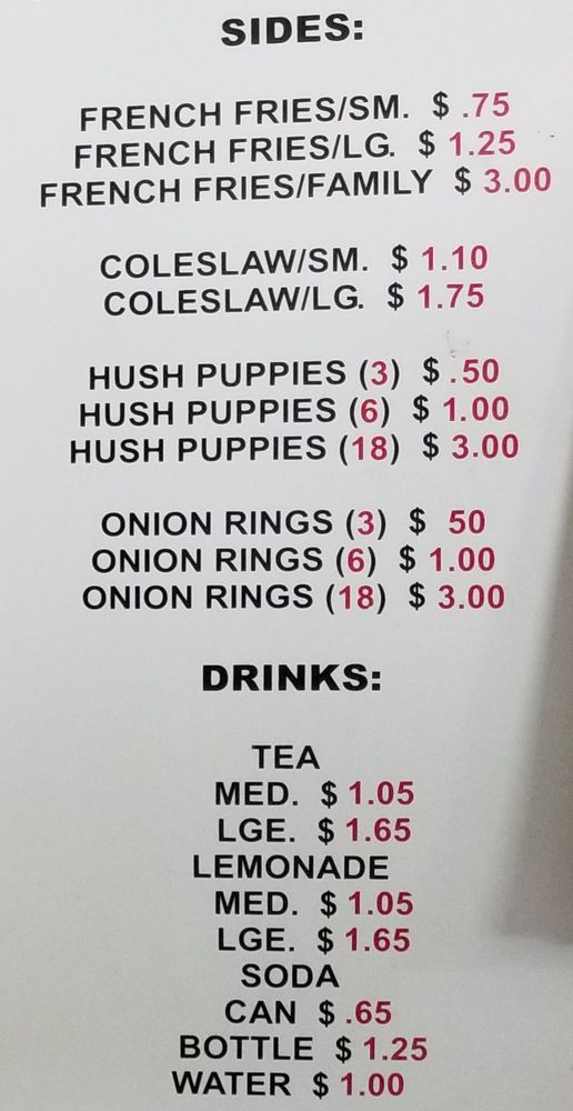 Food from Tiny's Fish and Wings