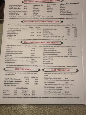 Menu photo 4 Big Ed's North Restaurant Raleigh, NC Menu photo 4 Big Ed's North Restaurant Raleigh, NC