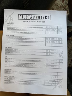 Menu photo 8 Pilot Project Brewing - Logan Square Chicago, IL