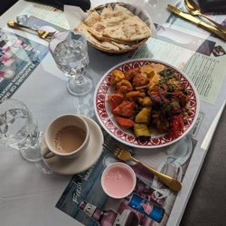 Indian Grill - My lunch buffet, including rose milk.