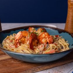 Octopus Kitchen - Shrimp Alfredo Pasta