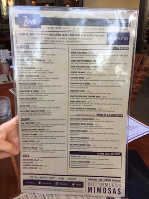 Menu photo 7 Zov's Newport Beach, CA Menu photo 7 Zov's Newport Beach, CA
