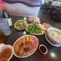 Fried egg rolls and Spring rolls, plus their house iced tea is $0.50cents! 10/10