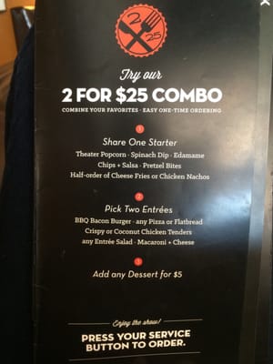 Menu photo 6 Studio Movie Grill Wheaton, IL