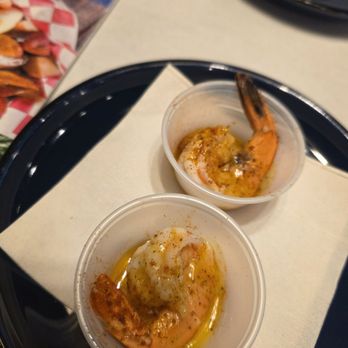 Mr Shucks Seafood - Free sample of shrimp with butter garlic sauce - Seafood Near Me - St. Simons Island, Georgia Mr Shucks Seafood - Free sample of shrimp with butter garlic sauce - Seafood Near Me - St. Simons Island, Georgia