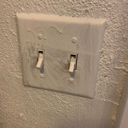 Handyman Express - Does not remove wall plates - just paints right over them!