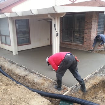 Pro-Select Foundation Repairs - Finishing out a patio after installation of piers... - General Contractors Near Me - Burleson, Texas Pro-Select Foundation Repairs - Finishing out a patio after installation of piers... - General Contractors Near Me - Burleson, Texas