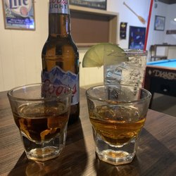 White Bear Bar - Fireball with a beer and Tito's press chaser