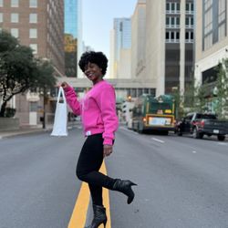 Everything But Scrubs - Pink RN Studded Gunmetal Sweatshirt