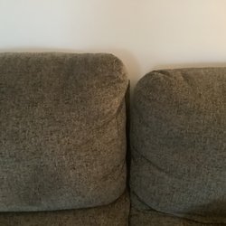 Boscov's - Back of loveseat that sticks up. Won't stay attached.