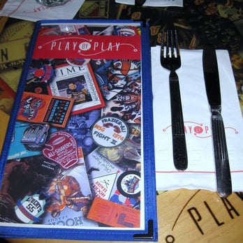 Play by Play Restaurant - a menu and fork and knife - American Near Me - New York, New York Play by Play Restaurant - a menu and fork and knife - American Near Me - New York, New York
