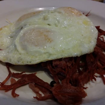Sierra Gold - 3 eggs over easy on shredded corn beef hash. - New American Near Me - Reno, Nevada Sierra Gold - 3 eggs over easy on shredded corn beef hash. - New American Near Me - Reno, Nevada