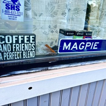 Magpie’s - Decor in front window - Coffee & Tea Near Me - Bristol, Connecticut