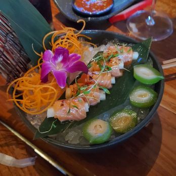 Tanuki River Landing - Salmon Truffle Pear - Japanese Near Me - Miami, Florida