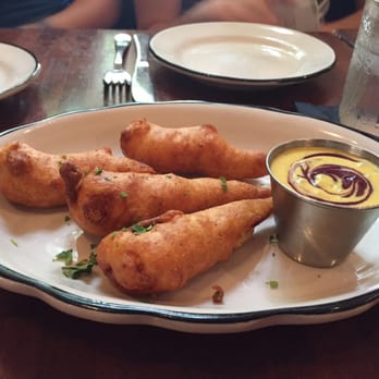 Moonshine Grill - Fried corn dog shrimps - Southern Near Me - Austin, Texas Moonshine Grill - Fried corn dog shrimps - Southern Near Me - Austin, Texas