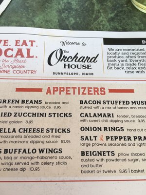 Menu photo 4 The Orchard House Caldwell, ID Menu photo 4 The Orchard House Caldwell, ID