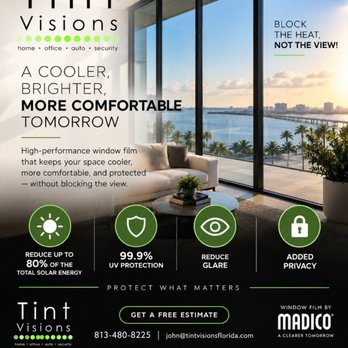 Tint Visions Window Tinting - Don't squint. Get tint! - Home Window Tinting Near Me - Riverview, Florida Tint Visions Window Tinting - Don't squint. Get tint! - Home Window Tinting Near Me - Riverview, Florida