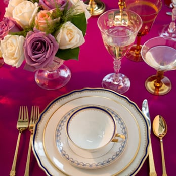 Vintage Place Settings - Elegant Dinner Party - Party Equipment Rentals Near Me - Chicago, Illinois