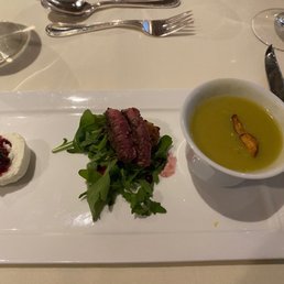 a plate of food on a table