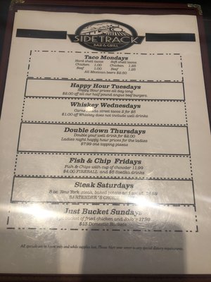 Menu photo 7 Sidetrack Eatery & Pub Kent, WA