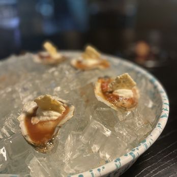 Inman Social - Wall oysters with whipped horseradish and cocktail migonette - Italian Near Me - Cleveland, Tennessee Inman Social - Wall oysters with whipped horseradish and cocktail migonette - Italian Near Me - Cleveland, Tennessee