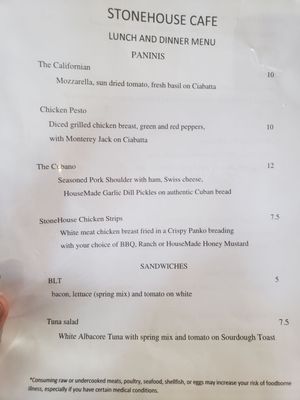 Menu photo 4 StoneHouse Cafe Ephrata, PA Menu photo 4 StoneHouse Cafe Ephrata, PA