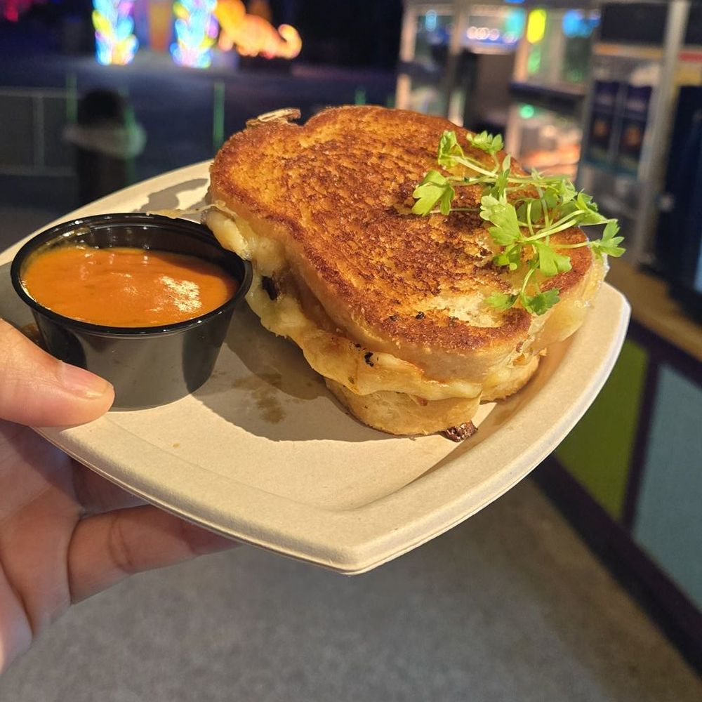 Aquatica Orlando - Adult grilled cheese with tomato soup - Water Parks Near Me - Orlando, Florida Aquatica Orlando - Adult grilled cheese with tomato soup - Water Parks Near Me - Orlando, Florida