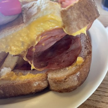 Ludlow Cafe - Half of grilled ham and cheese sandwich - American Near Me - Ludlow, California
