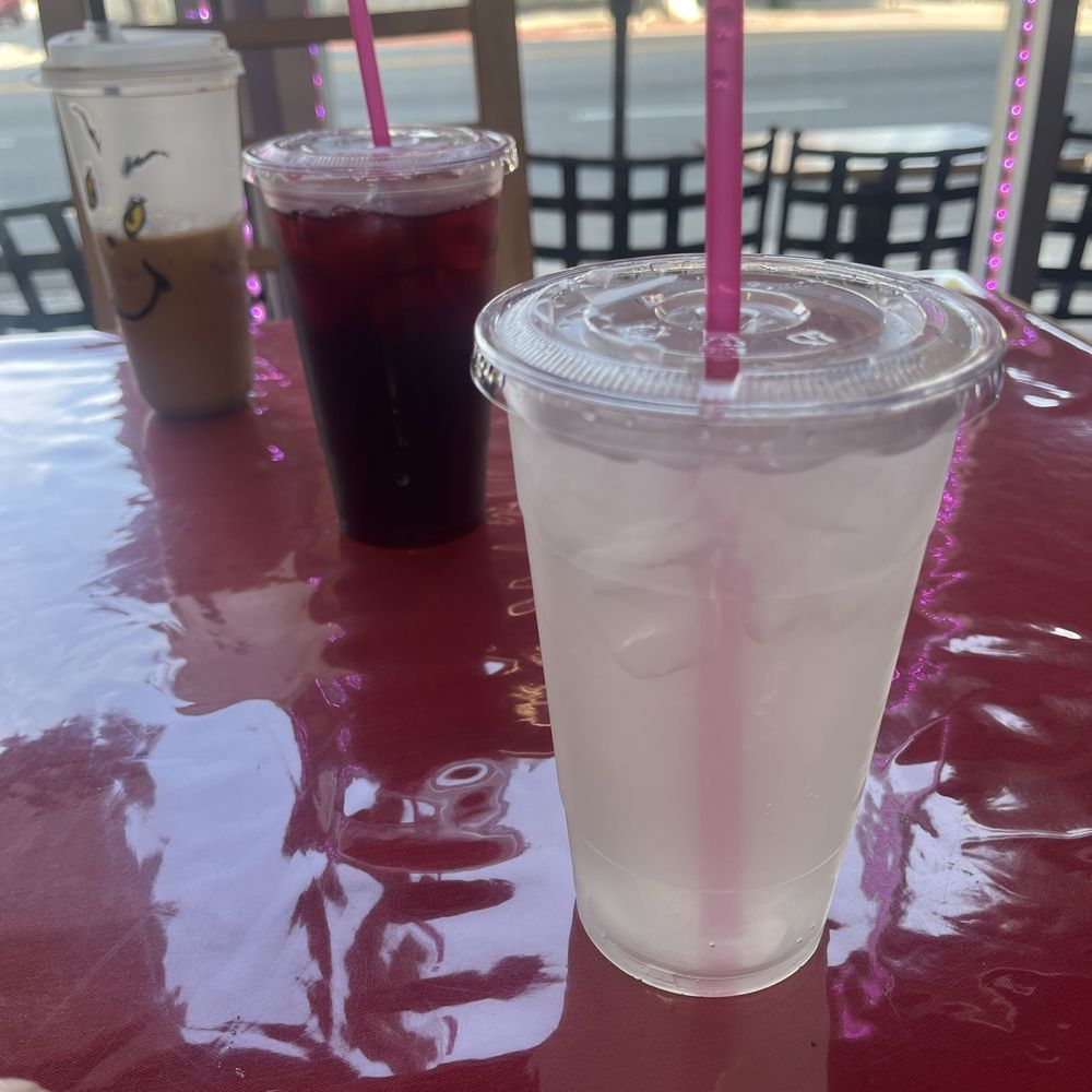 Agua Fresca limon and Jamaica Agua Fresca limon and Jamaica