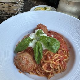Pasta and Homemade Meatballs Pasta and Homemade Meatballs