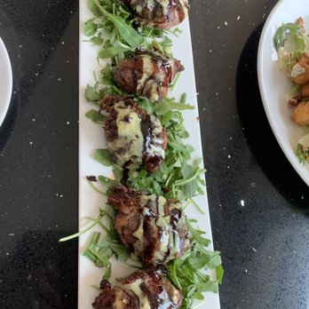 Lalla Grill Oceanside - Blue Cheese Steak bites wrapped in bacon. - Seafood Near Me - Monterey, California Lalla Grill Oceanside - Blue Cheese Steak bites wrapped in bacon. - Seafood Near Me - Monterey, California