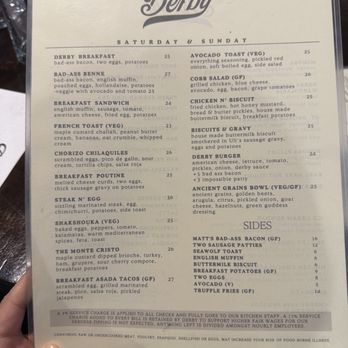 Derby - Saturday & Sunday Brunch Menu (March 2026) - Comfort Food Near Me - Seattle, Washington Derby - Saturday & Sunday Brunch Menu (March 2026) - Comfort Food Near Me - Seattle, Washington