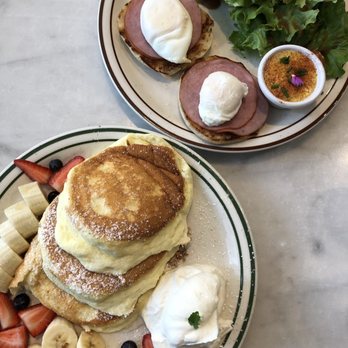 Basilur - Soufflé pancake with fruit, eggs Benedict - Coffee & Tea Near Me - Buena Park, California Basilur - Soufflé pancake with fruit, eggs Benedict - Coffee & Tea Near Me - Buena Park, California