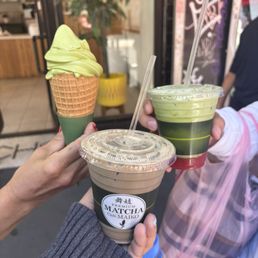 Hojicha Latte Matcha ice cream Strawberry Matcha Latte