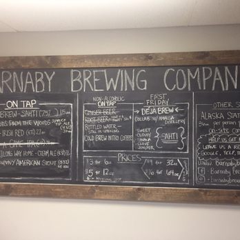 Barnaby Brewing Company - What they had on tap when we visited... all delicious! - Breweries Near Me - Juneau, Alaska