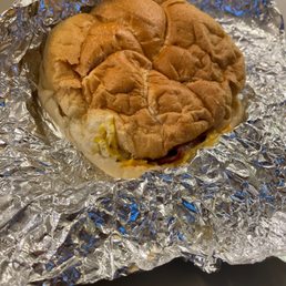 This is what $5.50 gets you from this place , a squished, soggy bacon egg and cheese 1 Egg Sandwich with Meat This is what $5.50 gets you from this place , a squished, soggy bacon egg and cheese 1 Egg Sandwich with Meat
